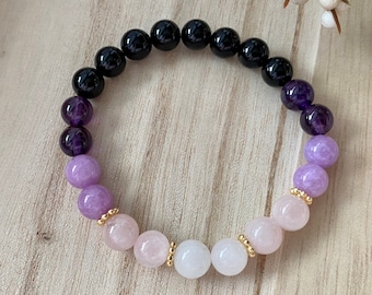 Empath Protection Healing beaded Bracelet. Energy Protection Bracelet, Healing Bracelet. Mala Bracelet