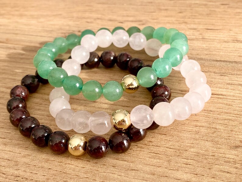 Zodiac Taurus Crystal Protection Bracelet 3 Pack Natural Gemstone Zodiac Taurus Crystal Protection Bracelet 3 Pack Natural Gemstone