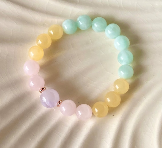 Kids Crystal Beaded Bracelet – Fun and Joy Jewelry, Positive Energy Birthday Gift