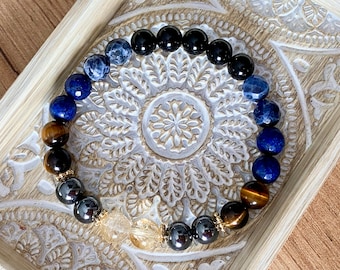 Ultimate Protection Beaded Bracelet Crystal Healing Gemstone Gift Tariff Free Delivery to USA