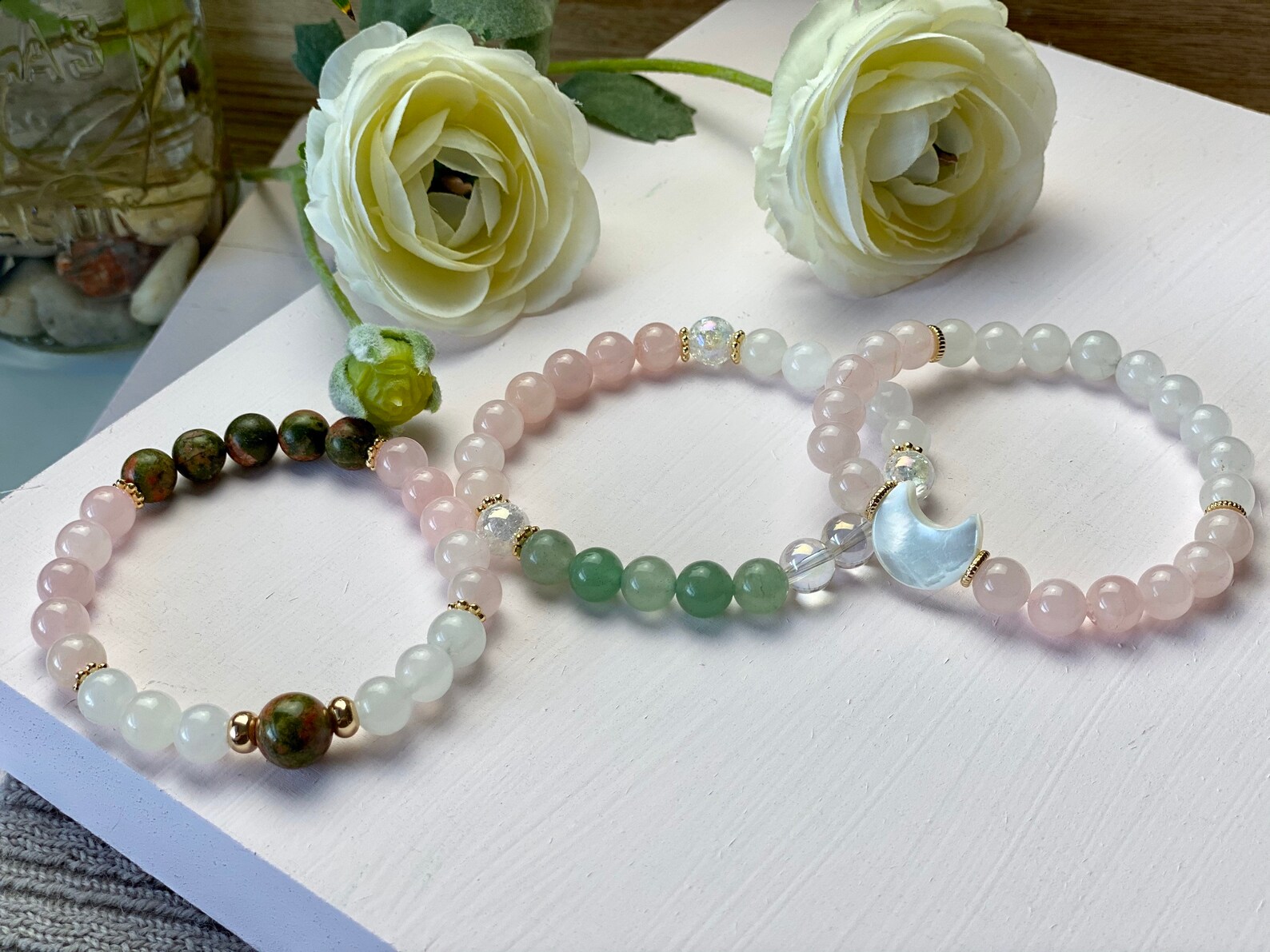 3 Stackable Fertility Mala beads Bracelets Gift Ideas for Etsy