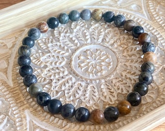 Picasso Jasper Beaded Bracelet: Men's Grounding & Emotional Well-being