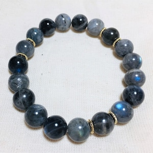 10mm AAA+ Grade Labradorite Beaded Bracelet, High Flash Labradorite and Absolutely Stunning, Rare Statement Bracelet