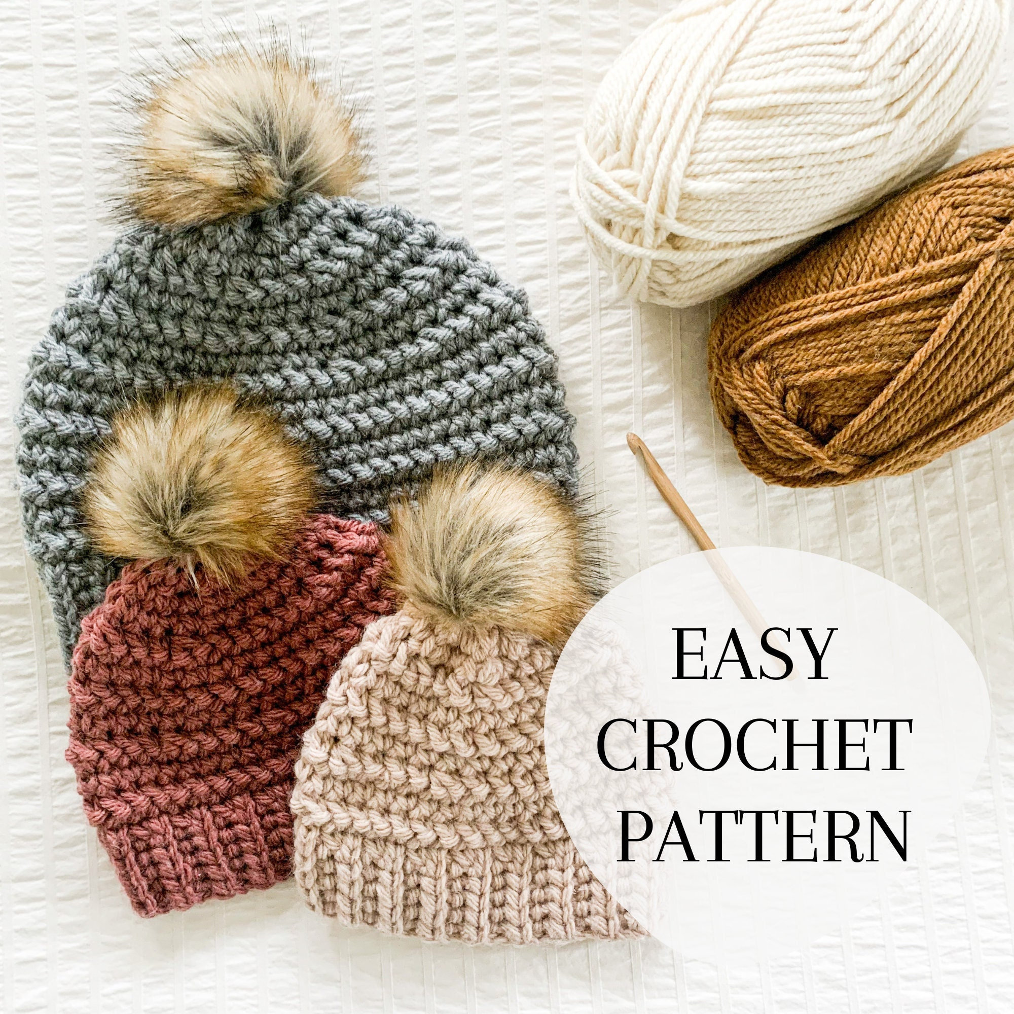 EASY CROCHET PATTERN: Katy Hat | Easy Bulky Weight Crochet