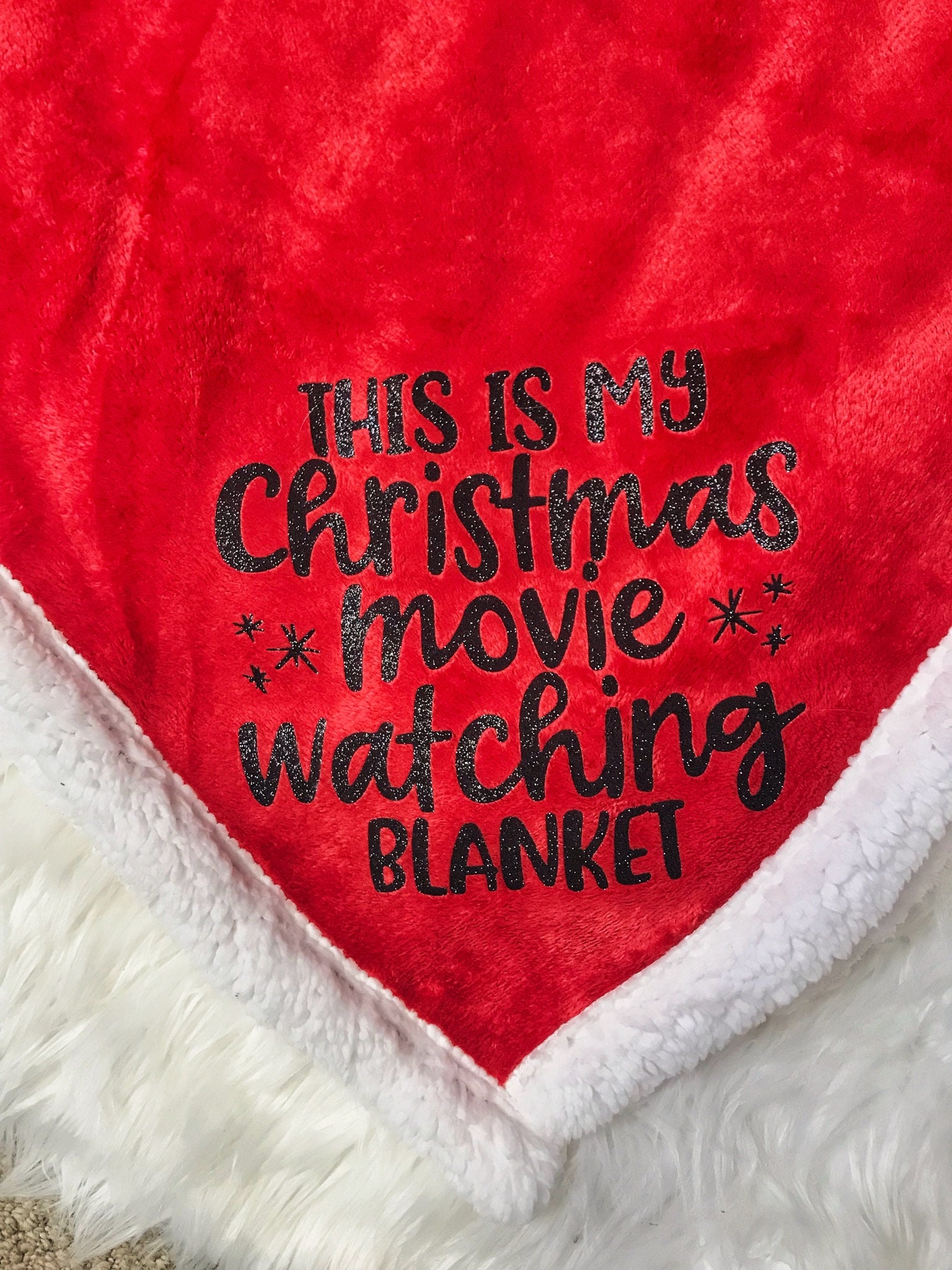 This is My Christmas Movie Watching Blanket Sherpa Blanket Etsy