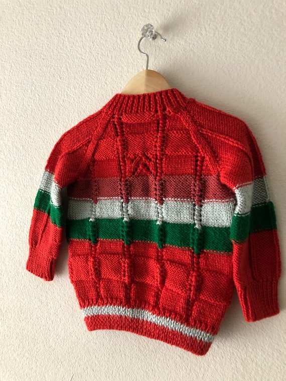 Adorable Kids 50s 60s Cozy Handmade Knit Cardigan… - image 3