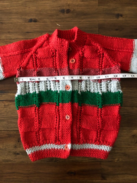 Adorable Kids 50s 60s Cozy Handmade Knit Cardigan… - image 5