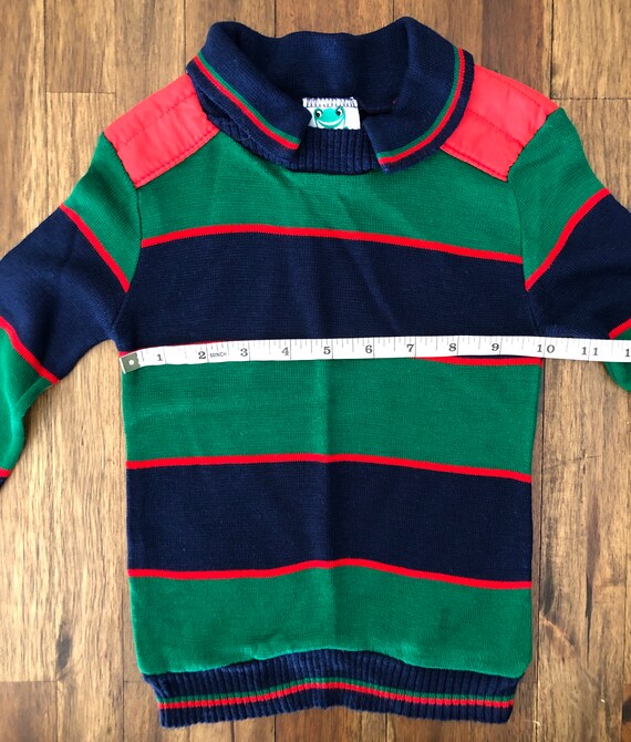 Adorable 70s Bull Frog Knits Preppy Kids Long Sle… - image 6