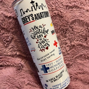 Grey’s Anatomy Tumbler, greys anatomy cup, Meredith grey tumbler, gifts for nurse, gifts for her