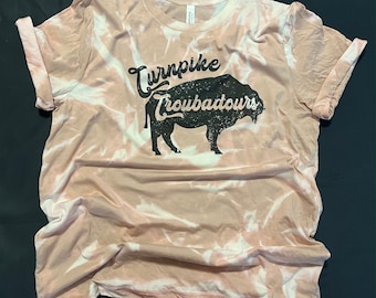 Turnpike Troubadours Bleached Tee- Sublimation bleached tee shirt- gifts for her- summer tee shirts- turnpike troubadours tee- concert tees