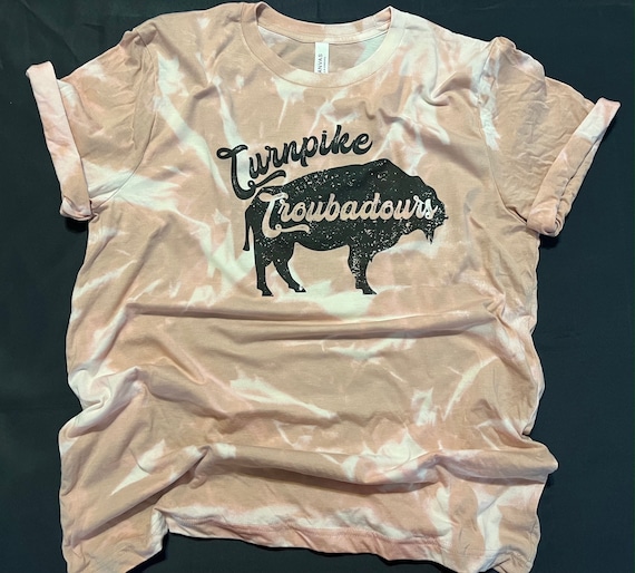 Turnpike Troubadours Bleached Tee- Sublimation bleached tee shirt- gifts for her- summer tee shirts- turnpike troubadours tee- concert tees