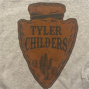 Tyler Childers shirt- Tyler Childers bleached t-shirt - bleached Tyler Childers shirt- Tyler Childers tee Ash (NOT BLEACHED)