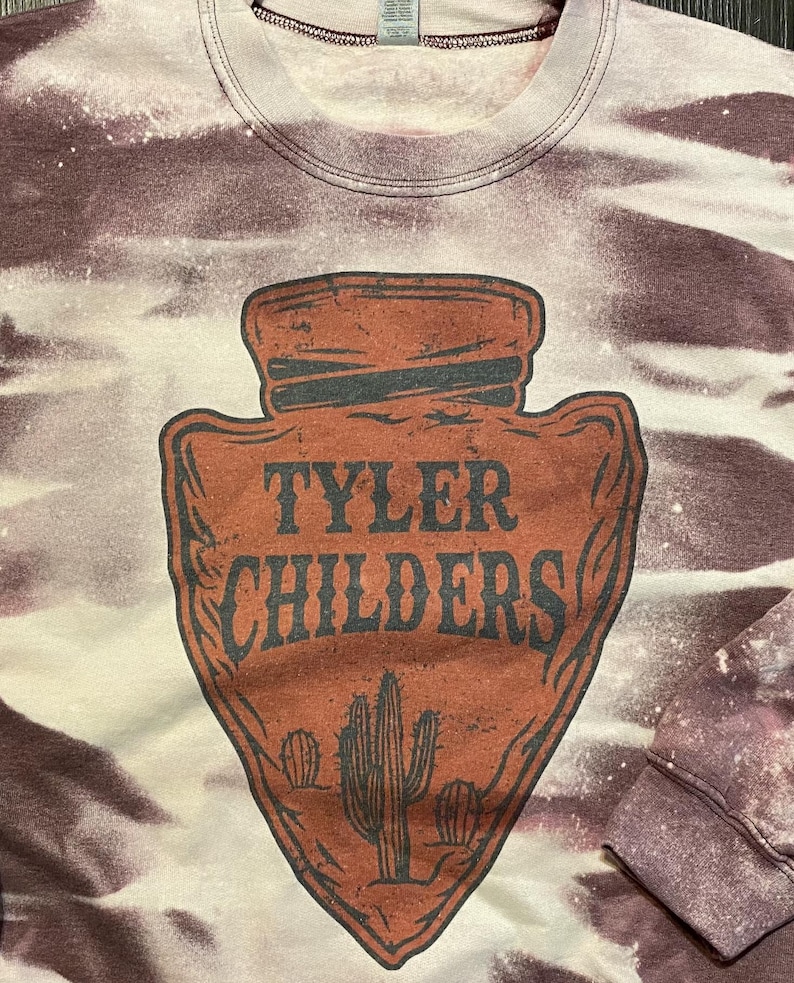 Tyler Childers shirt- Tyler Childers bleached t-shirt - bleached Tyler Childers shirt- Tyler Childers tee Bleached Maroon