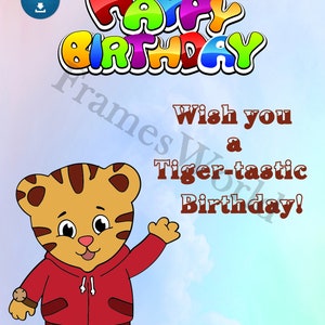 Daniel Tiger Happy Birthday Sign Red Stars Daniel Tiger Etsy Daniel Tiger Happy Birthday Sign Red Stars Daniel Tiger Etsy
