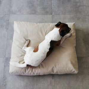 Leinen Hundebettbezug, wasserdichter Hundebettbezug, Hundebett Bettbezug, umweltfreundlicher Hundebettbezug, langlebiger Hundebettbezug mit Reißverschluss