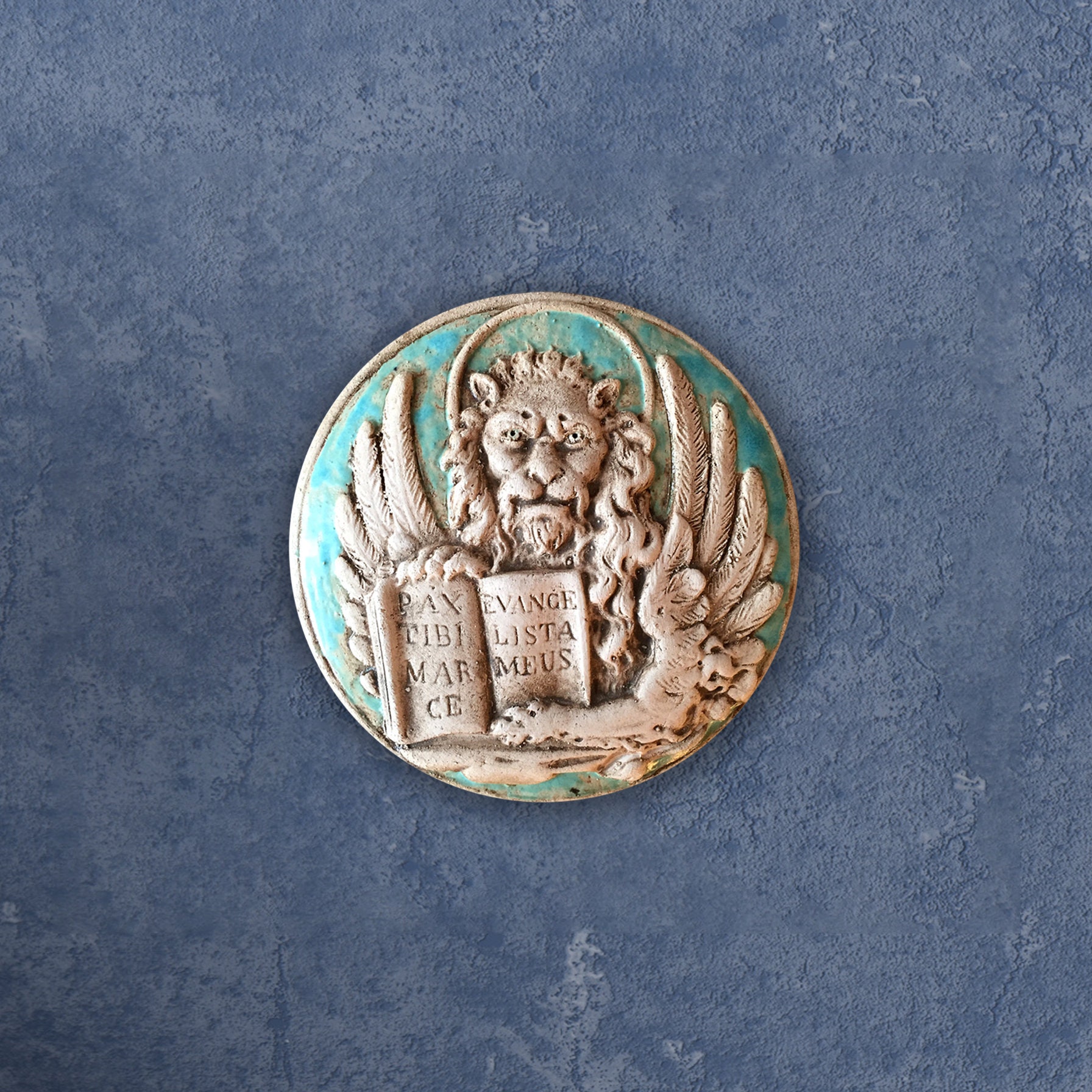 St. Mark's Little Winged Lion "in Moleca" - Painted Ceramic