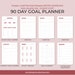 Printable, 90-day Goal Planner, 90 Day Tracker, Monthly Planner, Habit ...