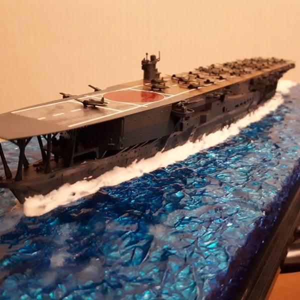 Japan WW2 Navy Kaga carrier with diorama