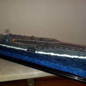 USS CVN 71 Theodore Roosevelt aircraft carrier Nimitz class with diorama