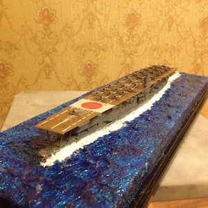 Japan WW2 Navy Akagi  carrier with diorama