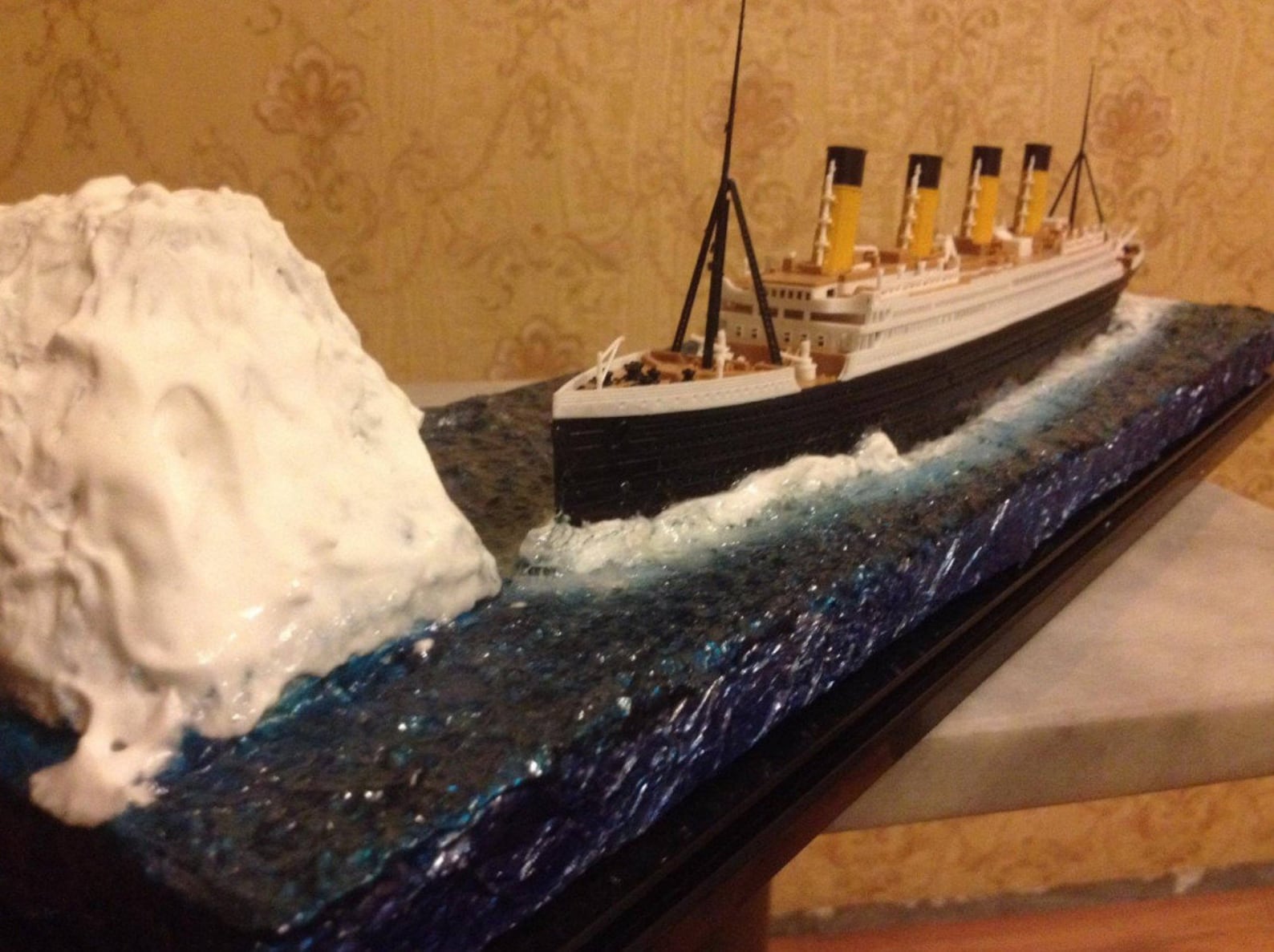 RMS Titanic Cruise Ship Ocean Liner with iceberg wirh water Etsy