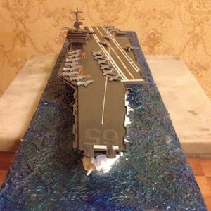 US Navy Enterprise carrier class model CVN-65  with diorama