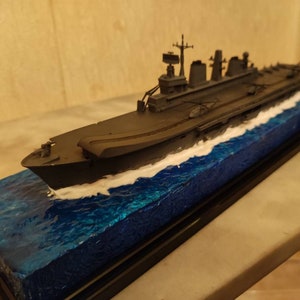 HMS Illustrious carrier with diorama