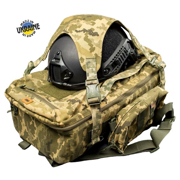 Support de casque militaire ukrainien pour sac à dos "LEMUR" UA digital MM-14