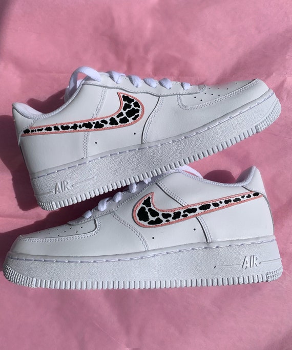 custom air force 1 cow print