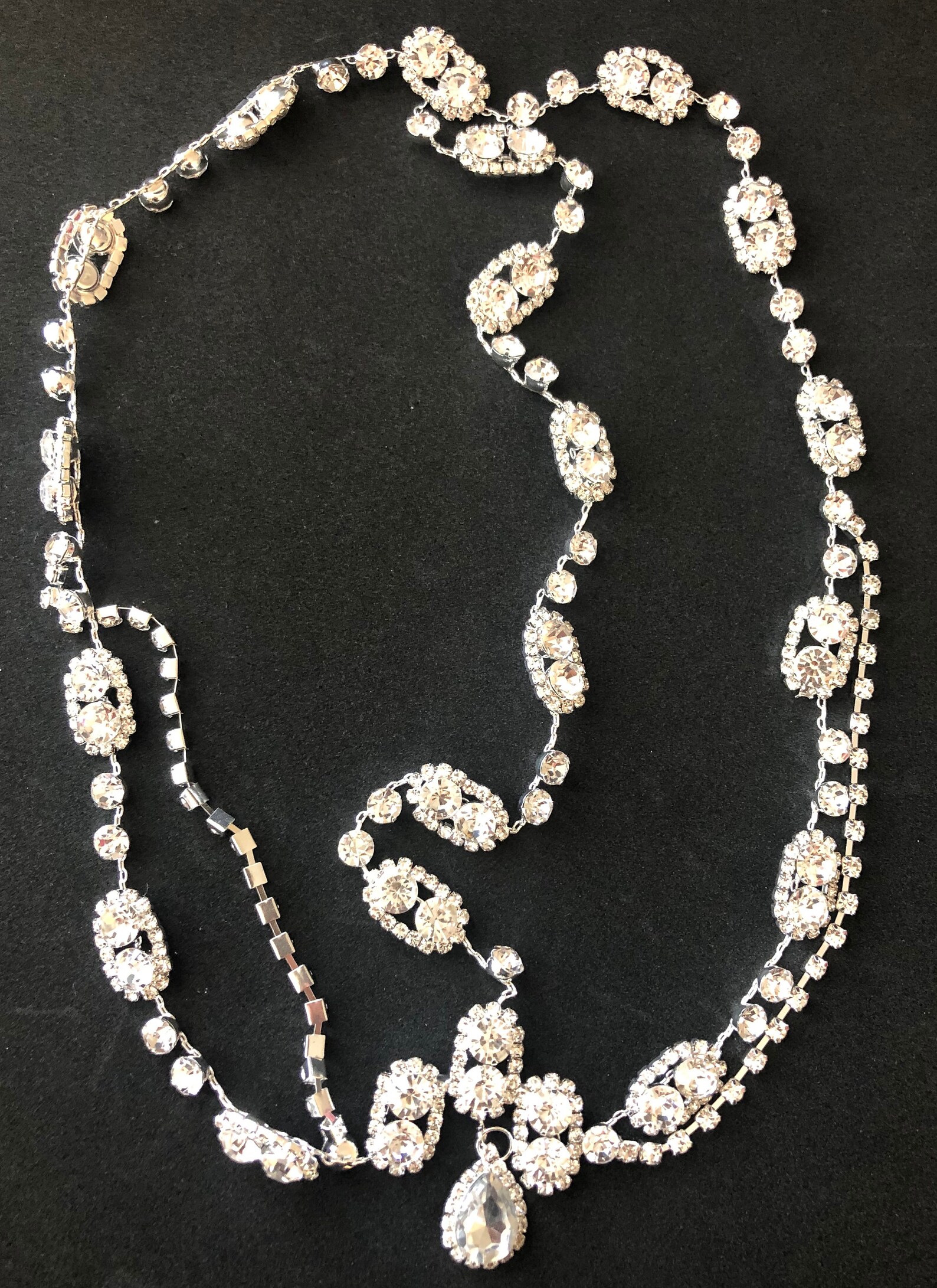 Rhinestone Crystal Cluster Head Chain Head Chains Hair Etsy UK