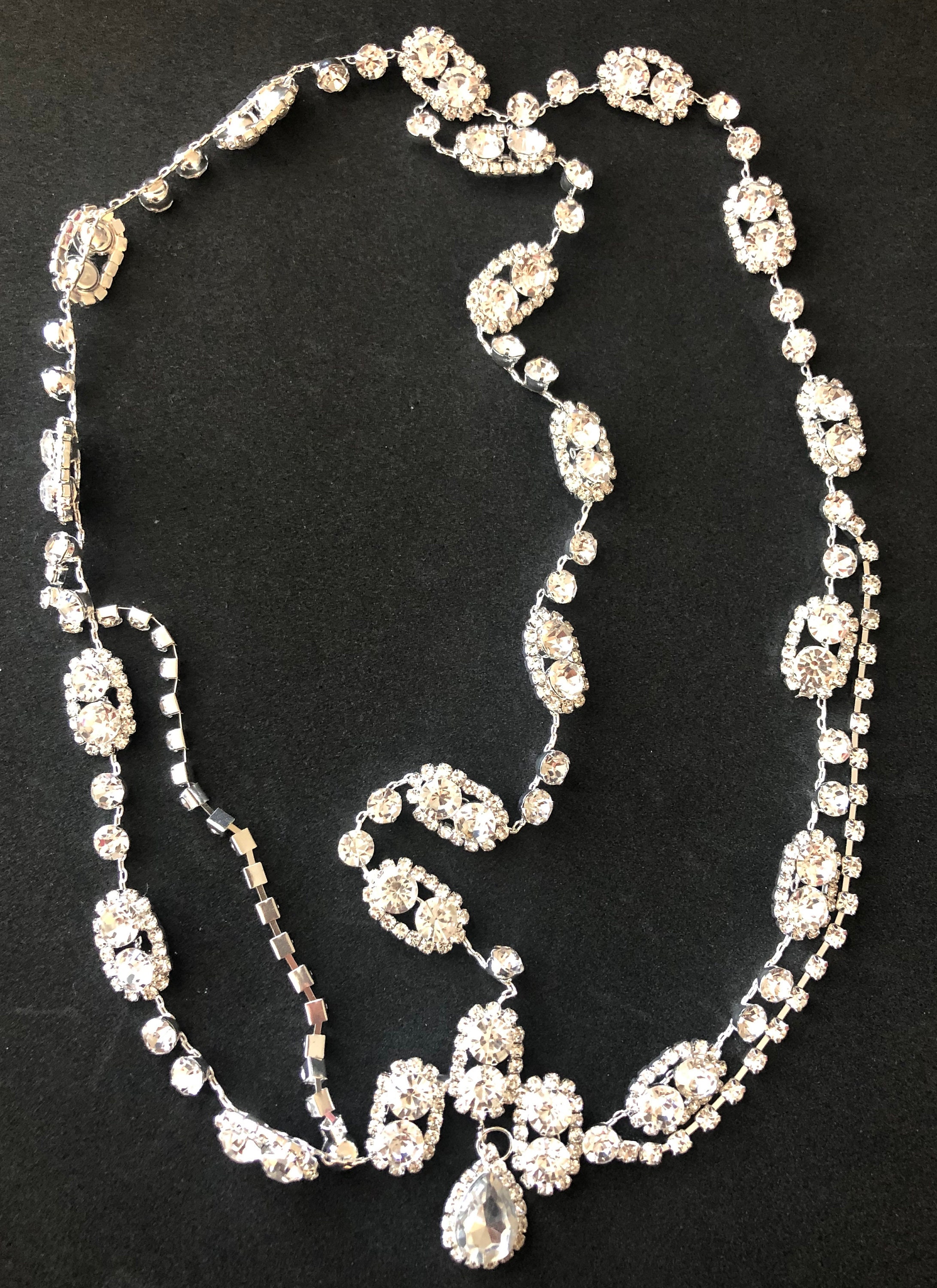 Rhinestone Crystal Cluster Head Chain Head Chains Hair Etsy UK
