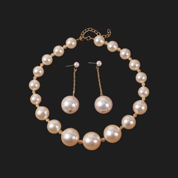 Wholesale Women'S Fashion Design Double Layer Large Pearl Necklace
