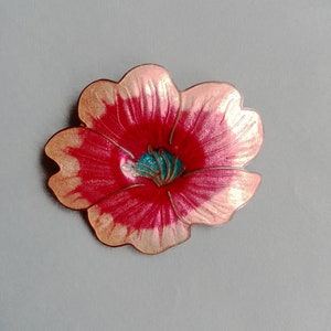 Vintage Brooch, Enamel Flower Vintage Jewellery,  Enamel Brooch, Mone Brooch, Art Deko brooch,  Rare Brooch, one of a kind brooch