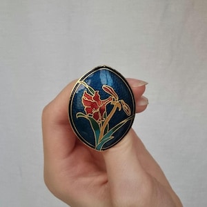 Vintage Brooch, Enamel Flower Vintage Jewellery,  Enamel Brooch, Retro Brooch,   Rare Brooch, one of a kind brooch, vintage accessories