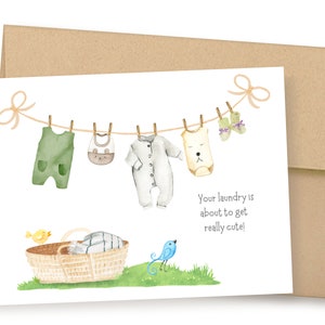 Neutral Baby Shower Card, New Baby Card, Expecting Card, Baby Congratulations Card, Welcome Baby Card, Baby Shower Card