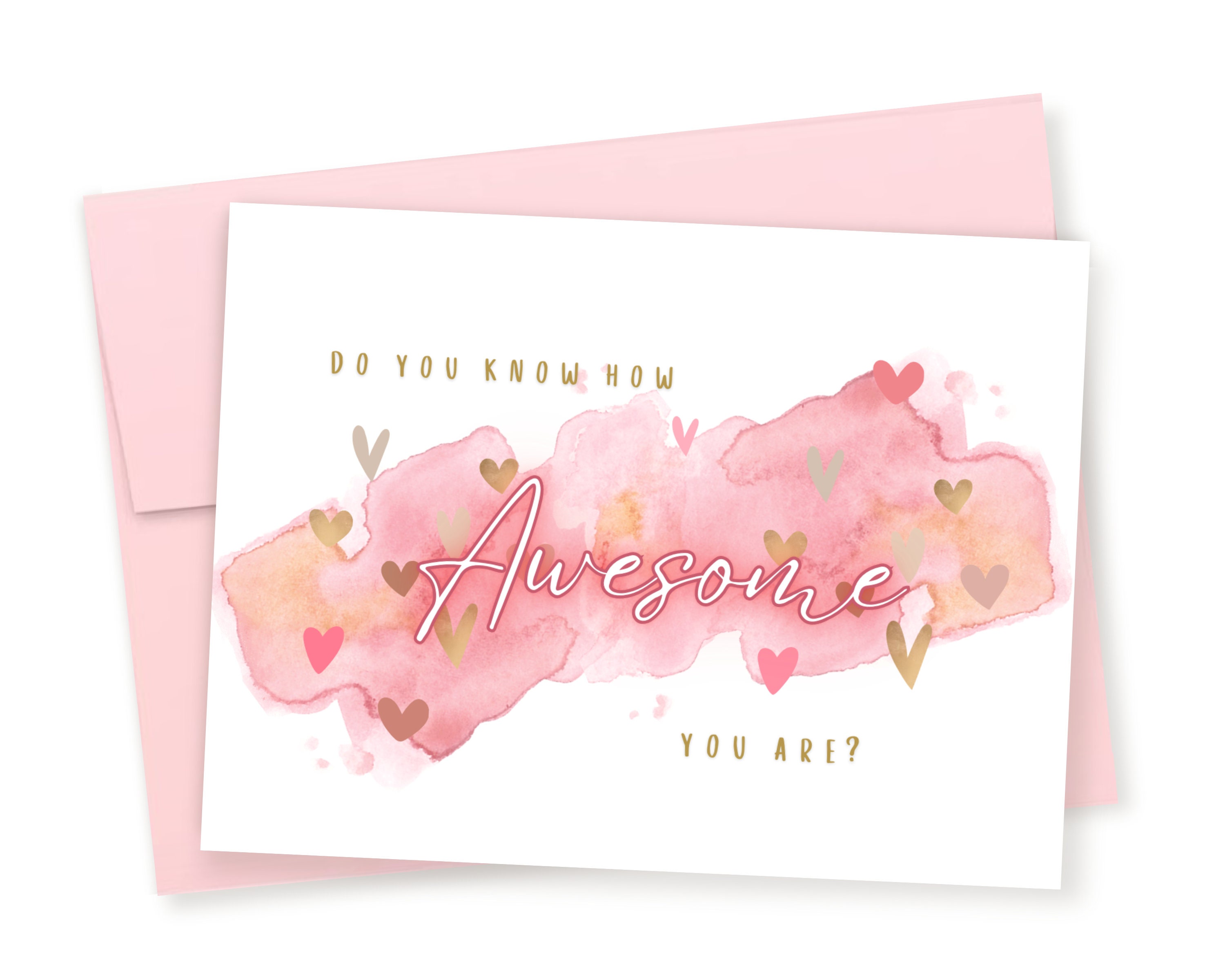 You Are Awesome Greeting Card, Encouragement, Appreciation, Friend Card ...
