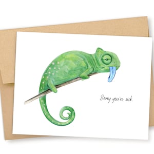 Funny Get Well Card, Sorry You&#39;re Sick Card, Feel Better Card, Get Well Soon Card, Humor Get Well Card, Feeling Sick, Under the Weather