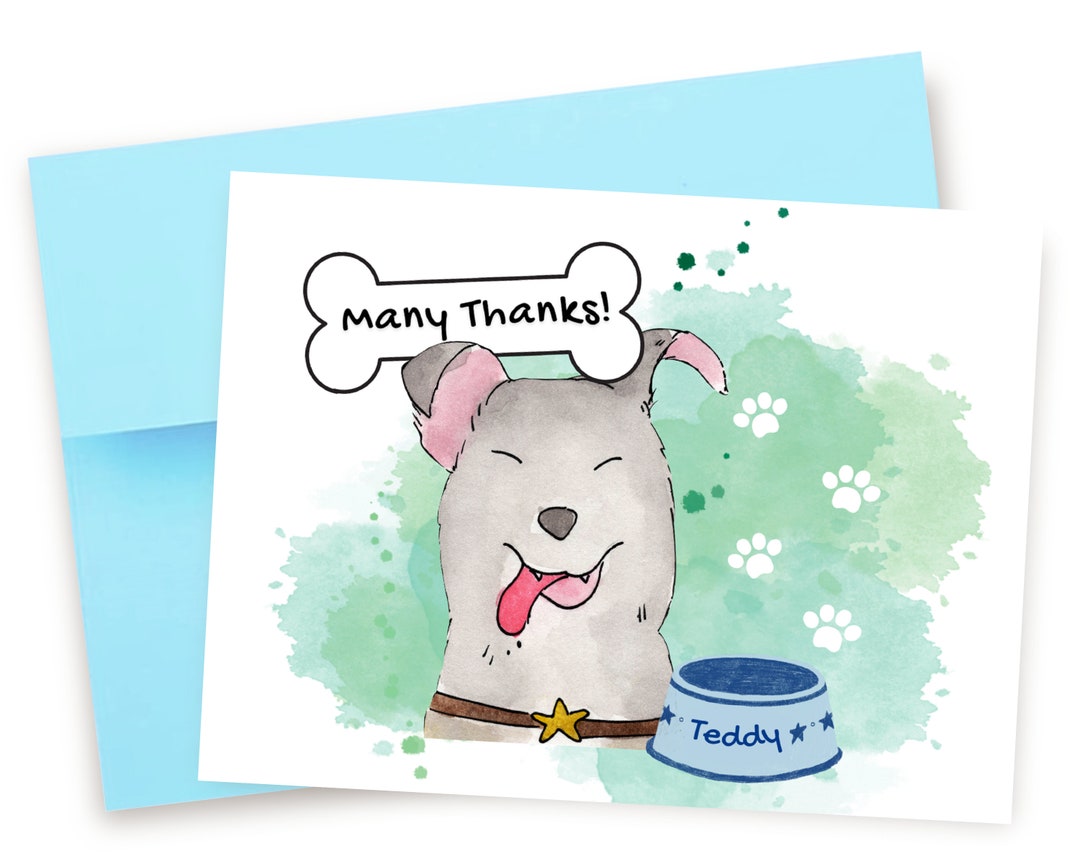 Pet Sitter Card Thank You Card Dog Sitter Dog Walker Card Etsy