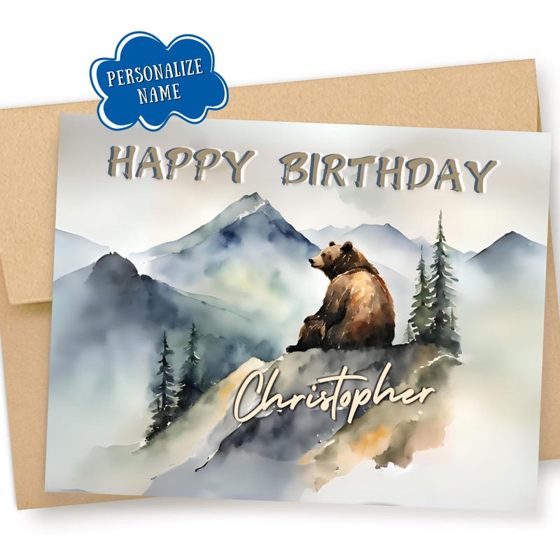 Nature Card Dad Birthday - Etsy