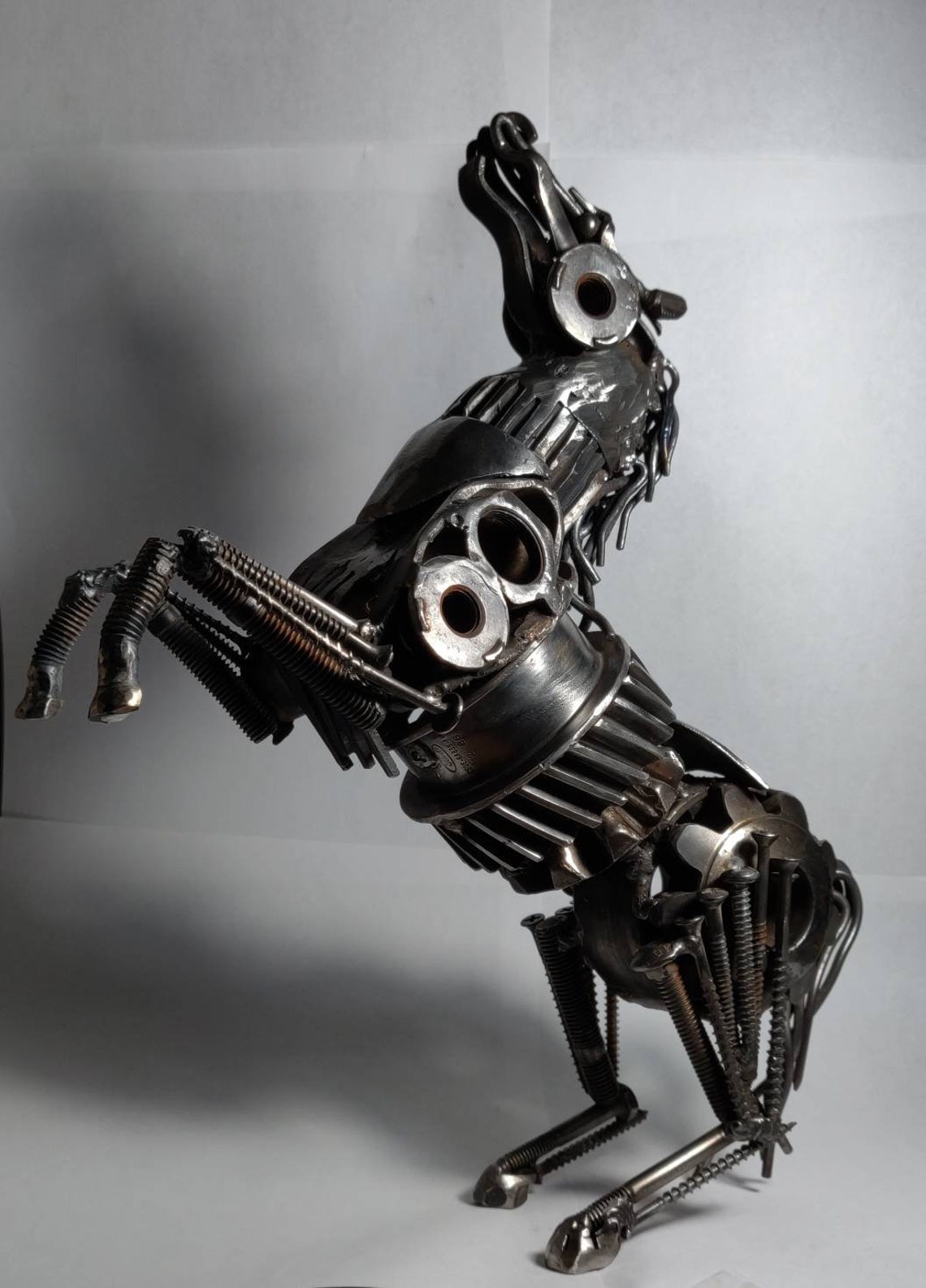 Welded Metal Horse Sculpture Metal art made in US Scrap Etsy