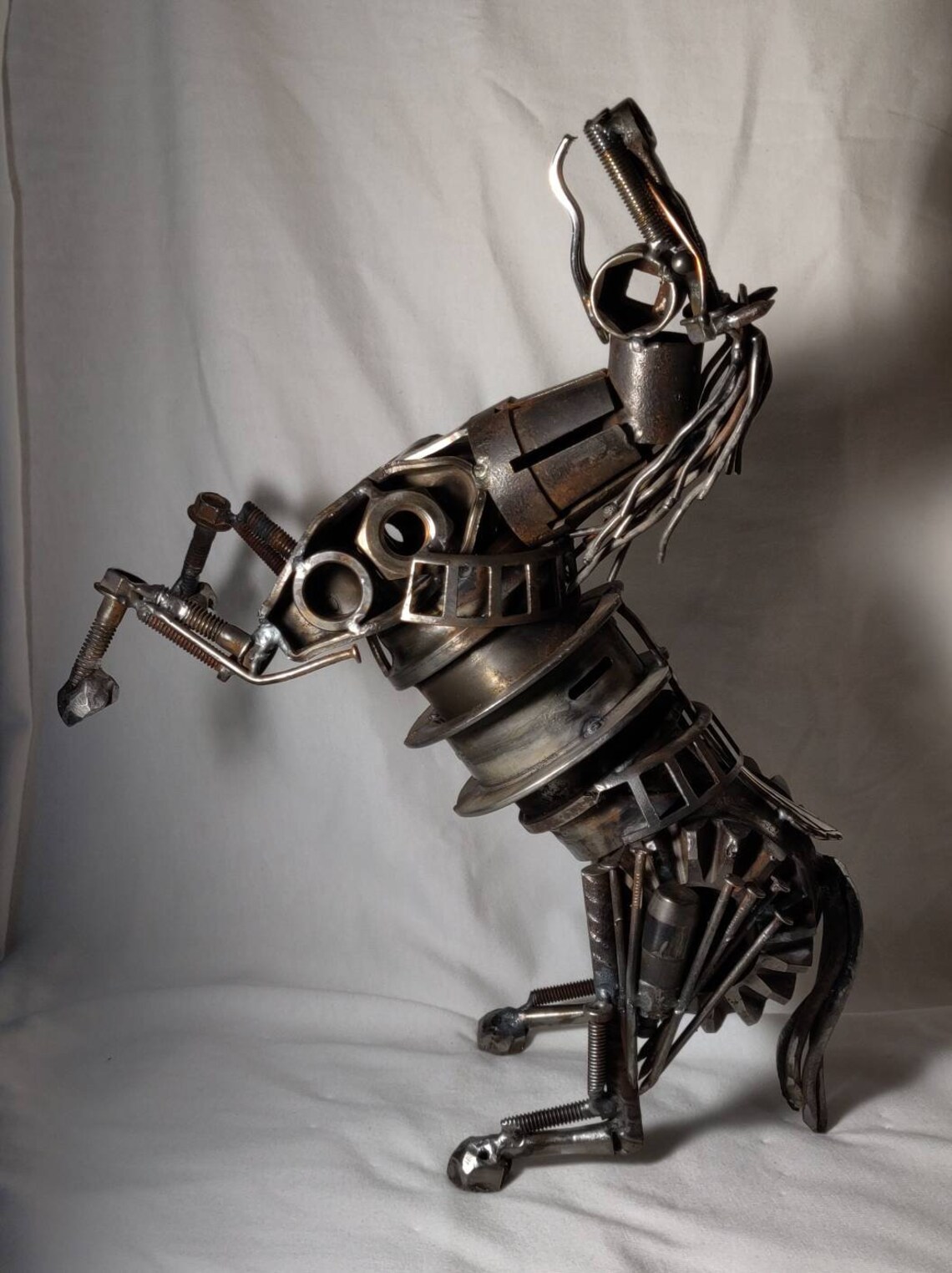 Welded Metal Horse Sculpture Metal art made in US Scrap Etsy