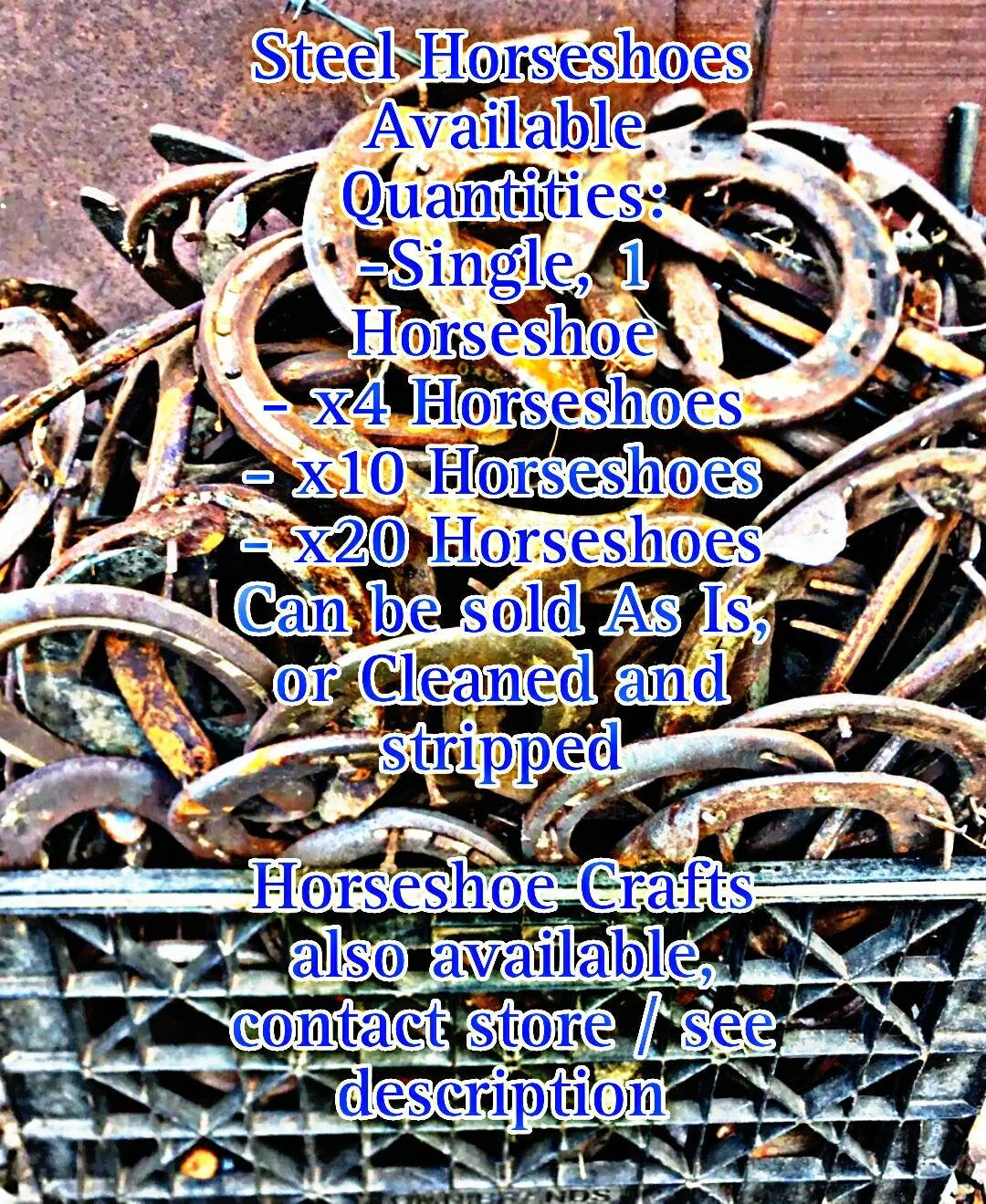 Single, Lot of 4, Lot of 10, Lot of 20 used Steel Horseshoes, Genuine