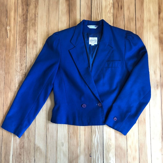 Vintage Nordstrom Brass Plum Cropped Blazer