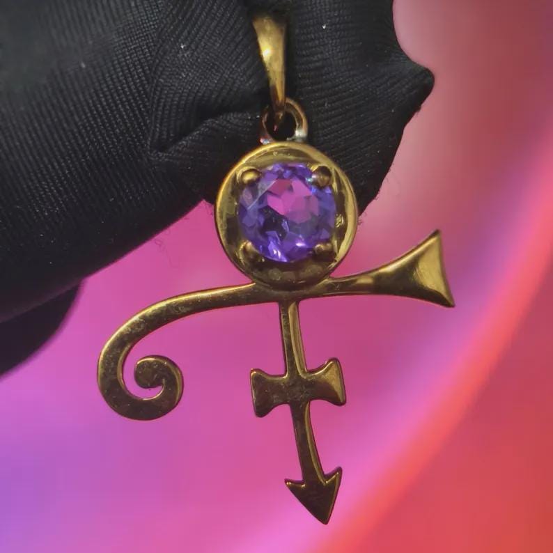 Prince Symbol Diamond Necklace - Etsy