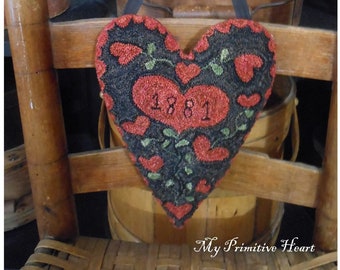 1881 Hearts Bouquet Punch Needle Pattern