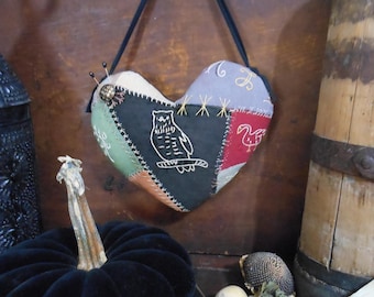 Crazy Quilt Heart