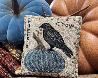 Crispin The Crow Punch Needle Pillow Pattern