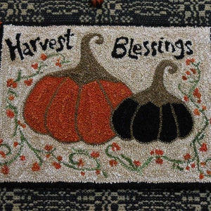 Harvest Blessings Punch Needle Pattern