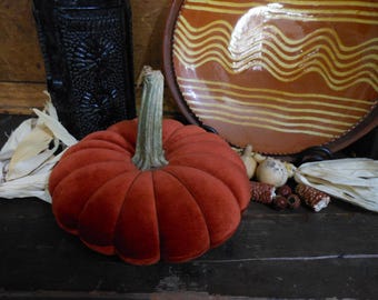 Orange Velvet Pumpkin