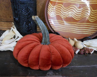 Orange Velvet Pumpkin